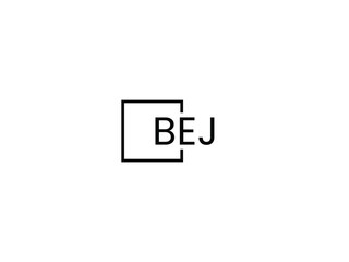 BEJ Letter Initial Logo Design Vector Illustration