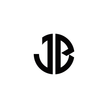 j b jb initial logo design vector template
