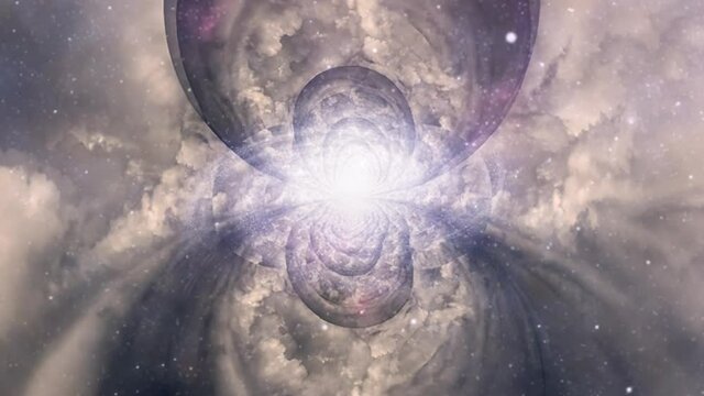 Endless dimensions and vivid galaxy. Animated video