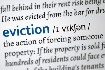 eviction word, definition of the word