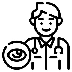 opthalmologist line icon