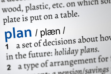 plan dictionary definition, vocabulary word