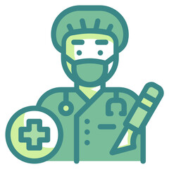 surgeon blue line icon