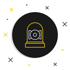 Line Ringing alarm bell icon isolated on white background. Alarm symbol, service bell, handbell sign, notification symbol. Colorful outline concept. Vector