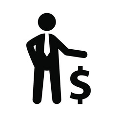 Rich businessman icon