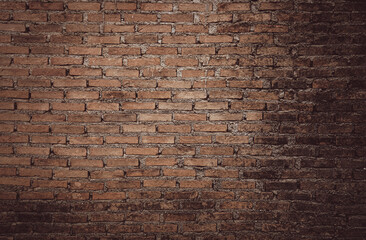 Old red brick wall texture can be use as background 