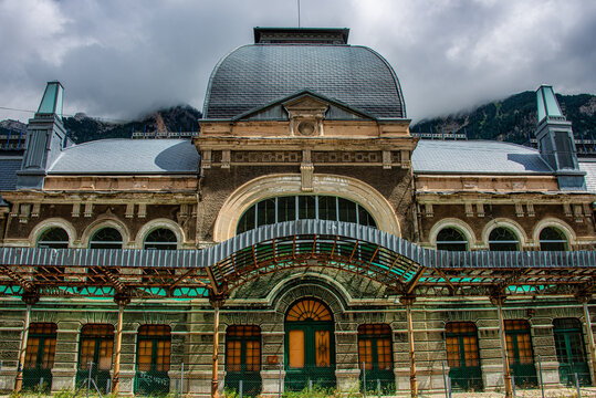 Canfranc, Spain: 17.08.2018. It is a railway station located in the municipality Spanish of Canfranc (Huesca), close to the border with France. It was inaugurated in 1928