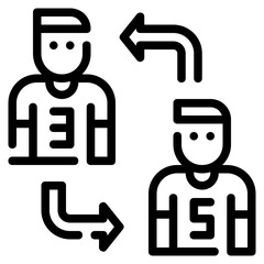 substitution line icon