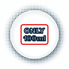 Line Liquids in carry-on baggage icon isolated on white background. Airport rules. Colorful outline concept. Vector