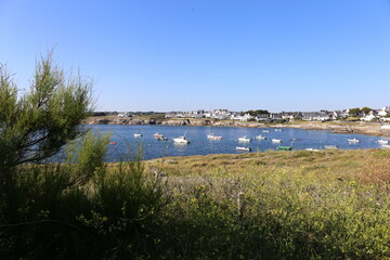 Fototapeta premium Landscape of Brittany, port of Kerroch