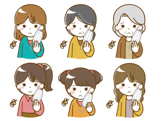 マスクを外したい色々な年代の女性たち