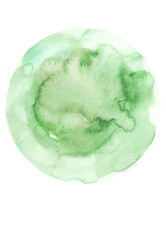 Green Watercolour Painting Circle