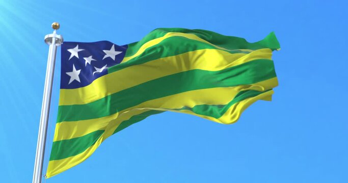 Goias state flag, Brazil. Loop