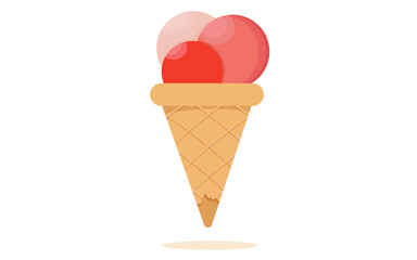 Ice cream in a bright cartoon style.