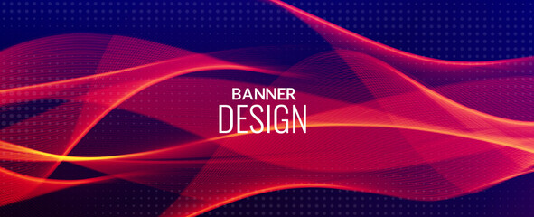 Abstract background modern colorful wave banner background pattern