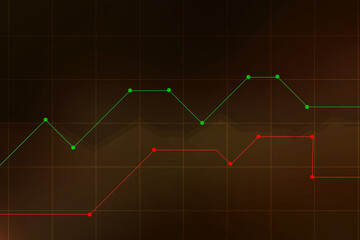 2d rendering Stock market online business concept. business Graph 
