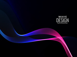 Abstract elegant modern color wave decorative design background