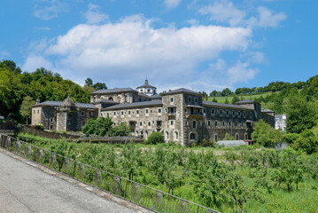 Fototapeta na wymiar Samos monastery in Lugo Spain