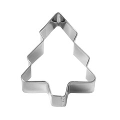 Christmas tree cookie baking pan isolated on white