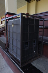 row of servers in warehouse