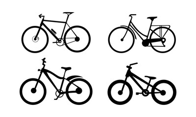 Obraz premium vector silhouette bicycle bike