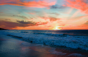 Beautiful Sunset coat of Perth Western Australia