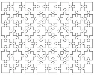 White puzzle, separate parts