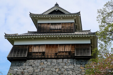 木造で建築された城郭（熊本城・熊本）