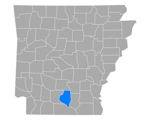 Karte von Calhoun in Arkansas