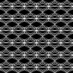 seamless pattern white hexagon with shiny color line isolated on black background