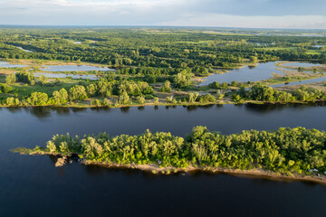 Fototapeta na wymiar Fishing island aerial
