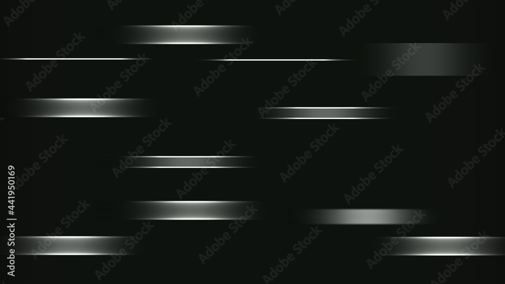 Poster 3d rendering digital abstract backdrop of horizontal glowing beams. computer generated motion design