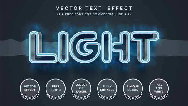 Lightning stroke  - edit text effect, font style
