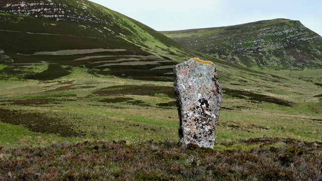 Clach mhic mhios standing stone in Glen Loth