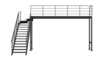 3d Render Building Structure On Isolated