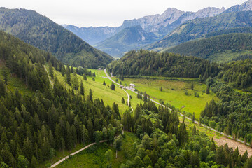 Alps aerial landscape