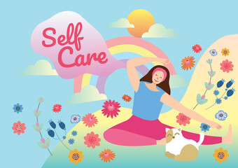 Obraz na płótnie Canvas self care concept