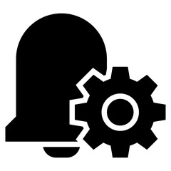 alarm solid glyph icon