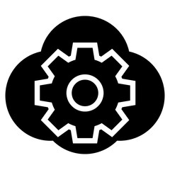 cloud solid glyph icon