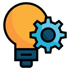 lamp filled outline icon