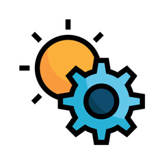 light filled outline icon