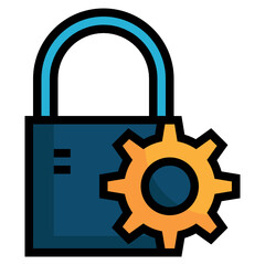 lock filled outline icon