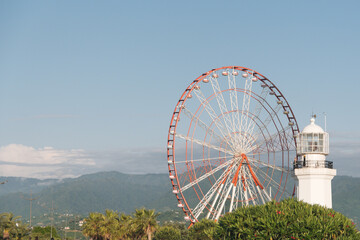 Fototapeta premium batumi ferris wheel on the embankment