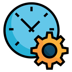 time filled outline icon