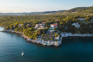 Castle on rock above sea