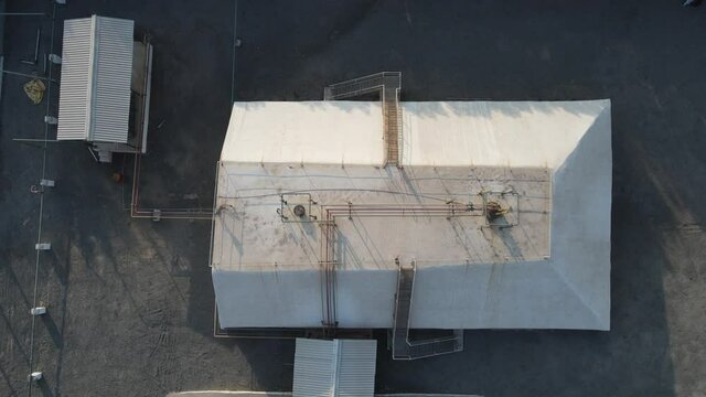 aerial shot of LPG gas cylinder plant