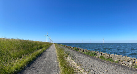 Panorama from a dike in flevoland