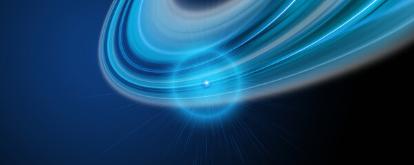 Futuristic wave panorama background design with lights