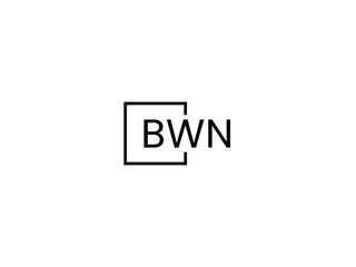 BWN Letter Initial Logo Design Vector Illustration
