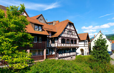 Fototapeta na wymiar Gernsbach im Schwarzwald, Altstadtszene